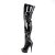 Pleaser DELIGHT-3027 Plateau Overknee Stiefel Lack Schwarz