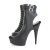 Pleaser DELIGHT-600-18 Plateau Stiefeletten Kunstleder Schwarz