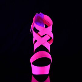 Pleaser DELIGHT-669UV Plateau Sandalettes Neon Pink