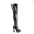 Pleaser ELECTRA-3023 Overknee Boots Patent Black