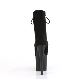 Pleaser ENCHANT-1040 Platform Ankle Boots Faux Suede Black