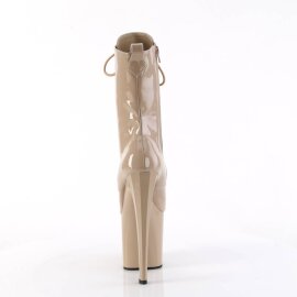 Pleaser ENCHANT-1040 Platform Ankle Boots Patent Nude
