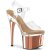 Pleaser ESTEEM-708 Plateau Sandaletten Chrom Rose-Gold