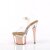 Pleaser ESTEEM-708 Plateau Sandaletten Chrom Rose-Gold
