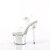 Pleaser ESTEEM-708 Plateau Sandaletten Chrom Silber
