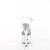 Pleaser ESTEEM-708 Plateau Sandaletten Chrom Silber