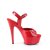 Pleaser EXCITE-609 Plateau Sandalettes Patent Red