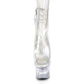 Pleaser FLASHDANCE-1018C-7 Plateau Stiefeletten Transparent