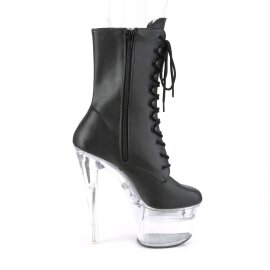 Pleaser FLASHDANCE-1020-7 Plateau Ankle Boots Faux Leather Black Colorful