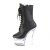 Pleaser FLASHDANCE-1020-7 Plateau Ankle Boots Faux Leather Black Colorful