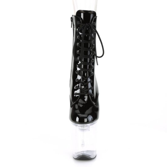 Pleaser FLASHDANCE-1020-8 Plateau Stiefeletten Lack Schwarz Bunt