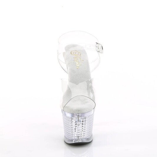 Pleaser FLASHDANCE-708SPEC Plateau Sandaletten Transparent Bunt