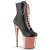 Pleaser FLAMINGO-1020 Plateau Stiefeletten Kunstleder Chrom Rose-Gold Schwarz