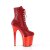 Pleaser FLAMINGO-1020CHRS Plateau Ankle Boots Rhinestones Chrome Red