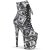 Pleaser FLAMINGO-1020DP Plateau Stiefeletten Schwarz Weiß