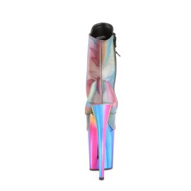Pleaser FLAMINGO-1020RC Plateau Stiefeletten Reflektion Chrom Bunt
