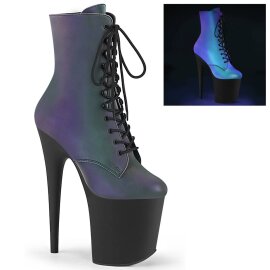 Pleaser FLAMINGO-1020REFL Plateau Stiefeletten Reflektion...