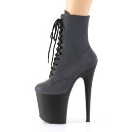 Pleaser FLAMINGO-1020REFL Plateau Stiefeletten Reflektion Grün