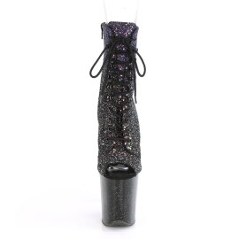 Pleaser FLAMINGO-1021OMBG Plateau Stiefeletten Glitter Lila