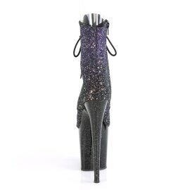 Pleaser FLAMINGO-1021OMBG Plateau Stiefeletten Glitter Lila