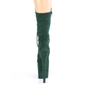 Pleaser FLAMINGO-1050FS Plateau Ankle Boots Suede Green