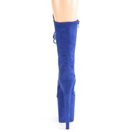 Pleaser FLAMINGO-1050FS Plateau Stiefeletten künstliches Wildleder Blau