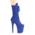 Pleaser FLAMINGO-1050FS Plateau Stiefeletten künstliches Wildleder Blau