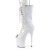 Pleaser FLAMINGO-1051 Plateau Ankle Boots Patent White