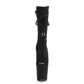 Pleaser FLAMINGO-1051FS Plateau Ankle Boots Faux Suede Black