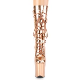 Pleaser FLAMINGO-1053 Plateau Stiefeletten Metallic Chrom...