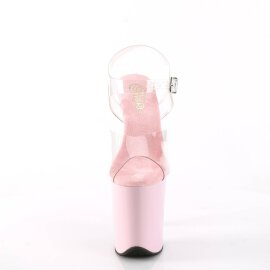 Pleaser FLAMINGO-808 Plateau Sandalettes Transparent Light Pink