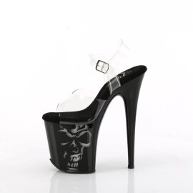 Pleaser FLAMINGO-808NLSK Plateau Sandaletten Transparent...