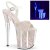 Pleaser FLAMINGO-810UVG Plateau Sandaletten Glitter Neon Rosa