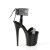 Pleaser FLAMINGO-870 Plateau Sandaletten Lack Strass Schwarz Silber
