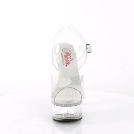 Pleaser GLEAM-608 Plateau Sandalettes Transparent