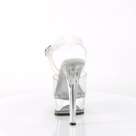 Pleaser GLEAM-608 Plateau Sandaletten Transparent