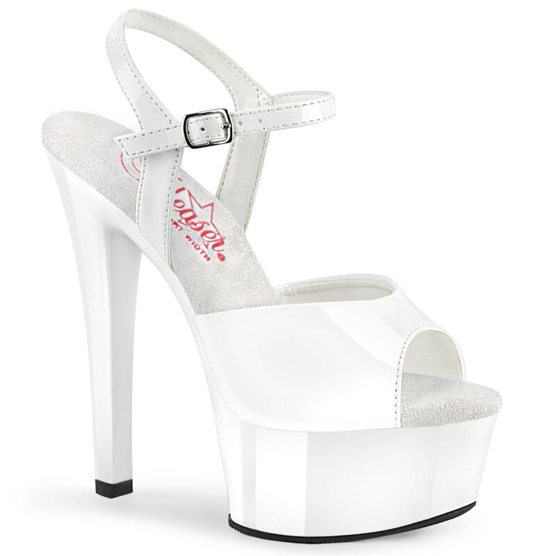 Sandales à Talons Hauts Pleaser Captiva-609 - Plateforme, Bout Ouvert, Sangle De Cheville, Pour Femmes