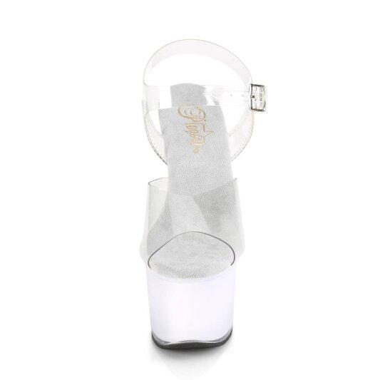 Pleaser ILLUMINATOR-708 Plateau Stiefeletten Transparent Bunt