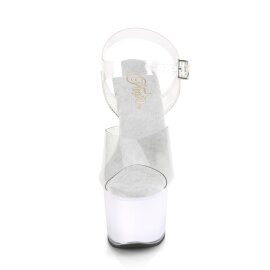 Pleaser ILLUMINATOR-708 Plateau Stiefeletten Transparent...