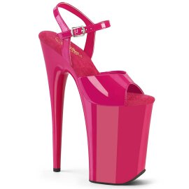 Pleaser INFINITY-909 Plateau Sandalettes Patent Pink