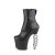 Pleaser IRONGRIP-1042 Plateau Ankle Boots Faux Leather Black