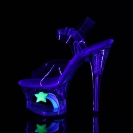 Pleaser MOON-708RSS Plateau Sandaletten Transparent