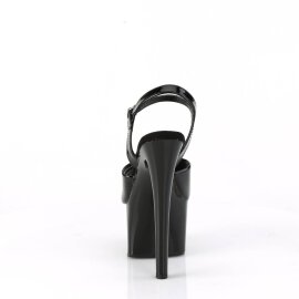 Pleaser PASSION-709 Plateau Sandalettes Patent Black