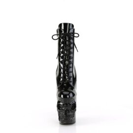 Pleaser RAPTURE-1020 Plateau Ankle Boots Patent Black