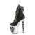 Pleaser RAPTURE-1020STR-LT Plateau Ankle Boots Faux Leather Black
