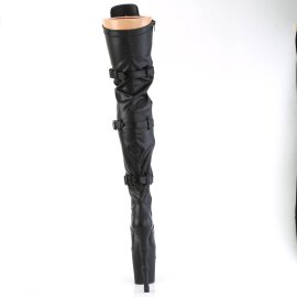 Pleaser RAPTURE-3028 Plateau Overknee Boots Faux Leather Black