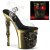 Pleaser RAPTURE-808-LT Plateau Sandaletten Transparent Gold