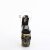 Pleaser RAPTURE-808-LT Plateau Sandaletten Transparent Gold