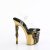 Pleaser RAPTURE-808-LT Plateau Sandaletten Transparent Gold