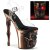 Pleaser RAPTURE-808-LT Plateau Sandaletten Transparent Rose-Gold